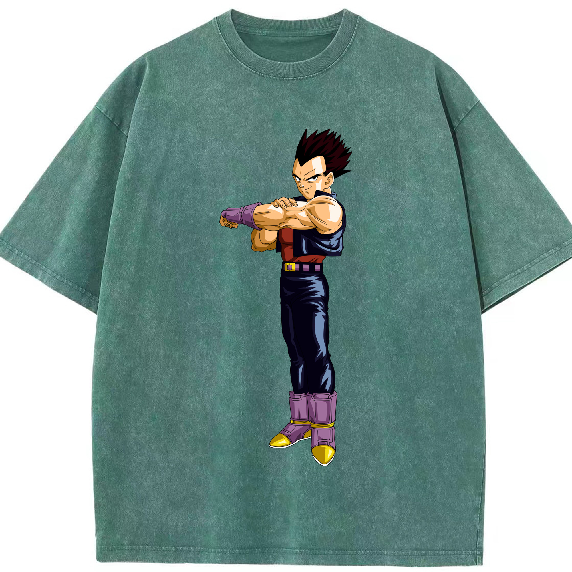（画像用） ドラゴンボール ベジータ四世（Bejīta Yonsei）DRAGON BALL Vegeta IV 綿100% ヴィンテージ風 半袖Tシャツ（フロントプリント）